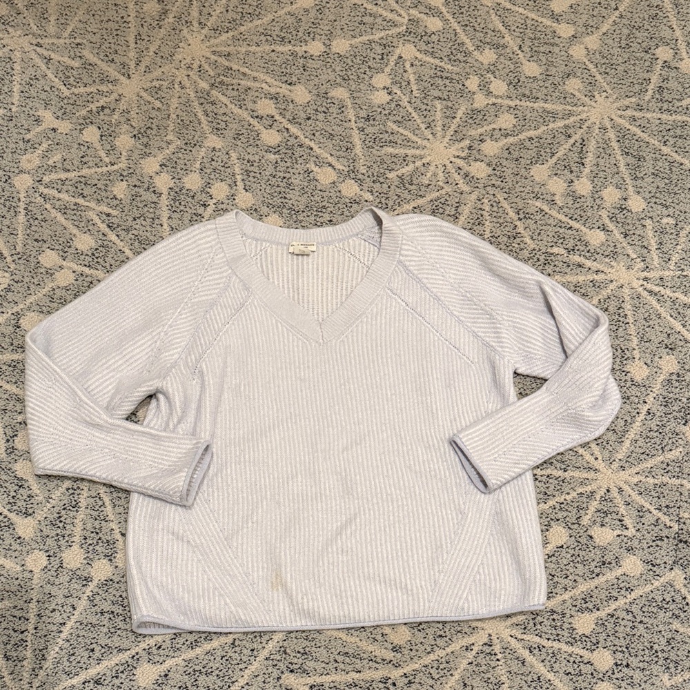 Club Monaco V-Neck Sweater - Light blue Gray